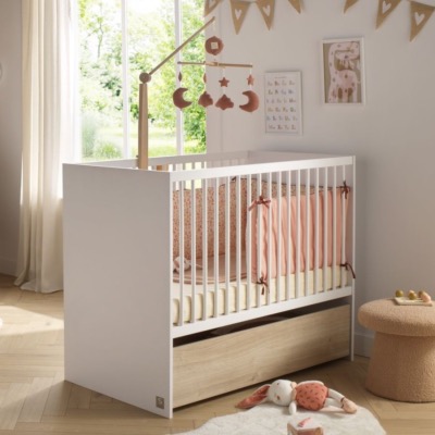 Lit bébé 120x60 Sauthon Paloma Blanc