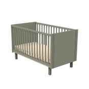 Duo Lit évolutif 140x70 + commode + plan a langer Sauthon Eléonore Kaki