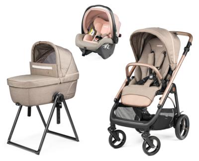 Poussette Trio Veloce + Siège auto Primo Viaggio SLK + Nacelle Culla Belvedere et support Mon Amour Peg Perego 