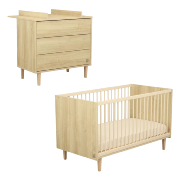 DUO LIT 140x70 + COMMODE 3 TIROIRS + PLAN A LANGER SAUTHON PALOMA BOIS