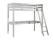 Lit Mezzanine Vipack Pino Blanc 90x200 avec bureau