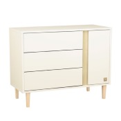 Commode 3 tiroirs 1 porte Sauthon Paloma Blanc
