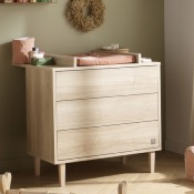 Dispositif à langer pour commode 3 tiroirs Sauthon Paloma Bois