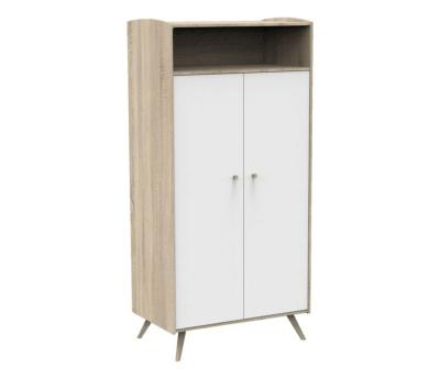 Armoire avec pieds 2 ptes 1 niche Access Bois/Blanc